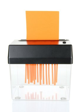 kağıt parçalayıcı makinesi, üzerinde beyaz izole