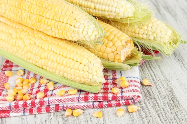 Fresh corn vegetable on wooden table — Stock Photo, Image