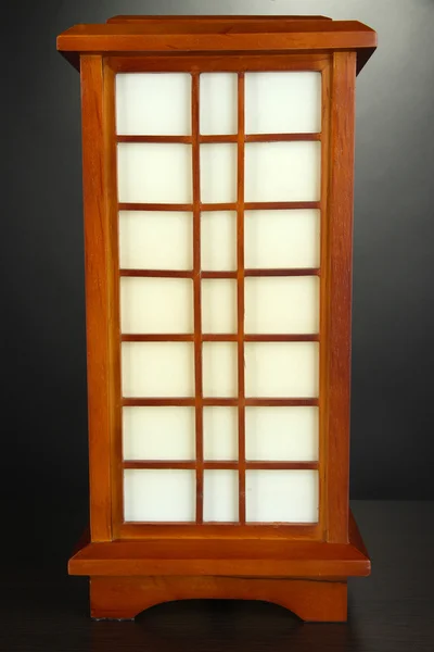Japanese table lamp on grey background — Stock Photo, Image