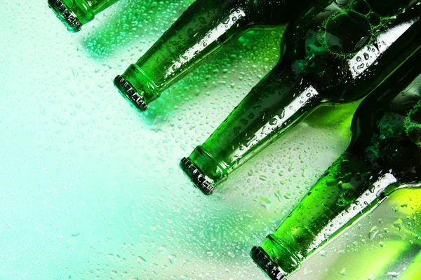 Botellas de cerveza, de cerca — Foto de Stock