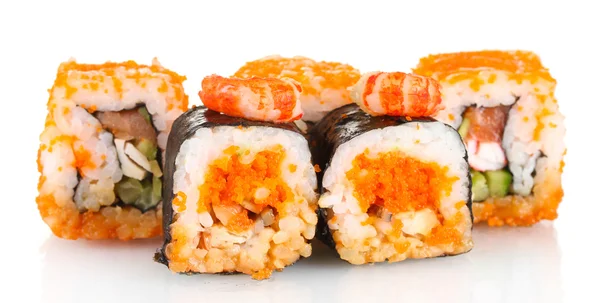 Pyszne sushi na białym tle — Zdjęcie stockowe