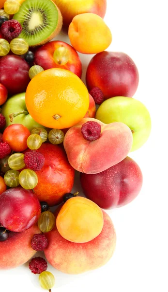 Surtido de frutas jugosas, aisladas en blanco — Foto de Stock