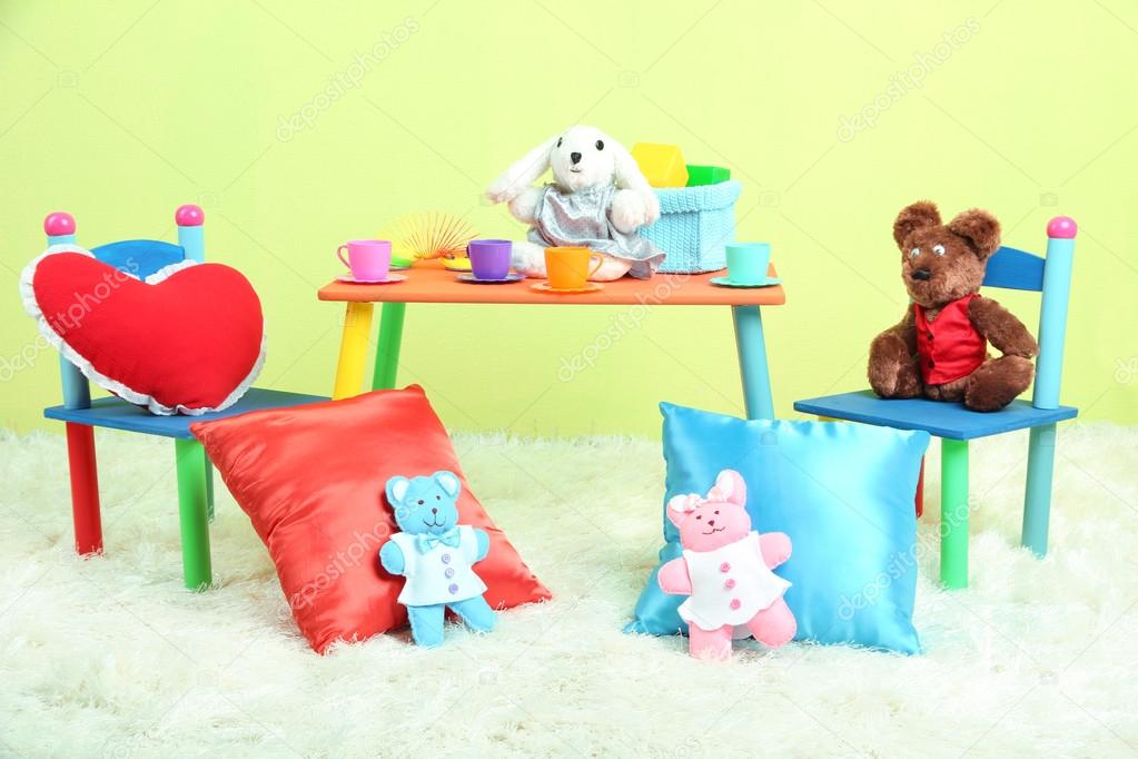 Modern child's room with equipment and toys