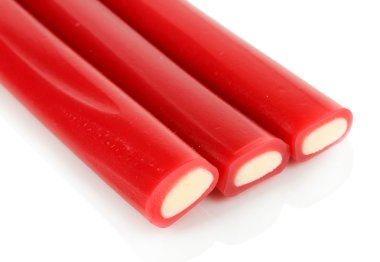 beyaz izole tatlı jöleli şekerler