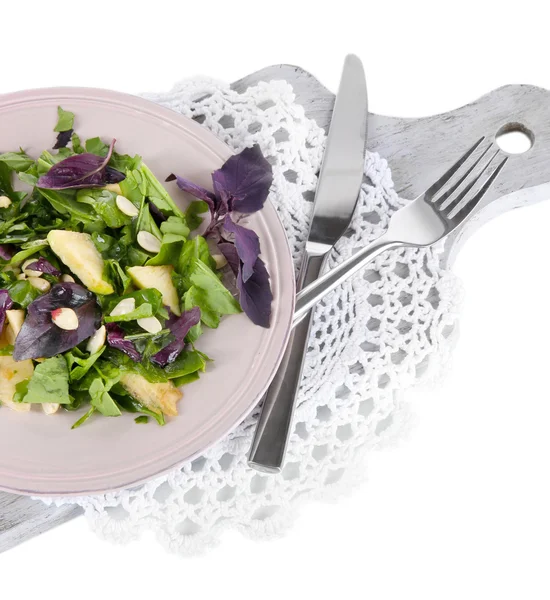 Ensalada ligera en plato aislado en blanco — Foto de Stock