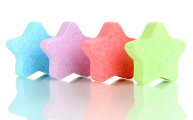 banyo, üzerinde beyaz izole için deniz tuzu