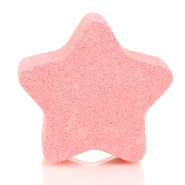 banyo, üzerinde beyaz izole için deniz tuzu