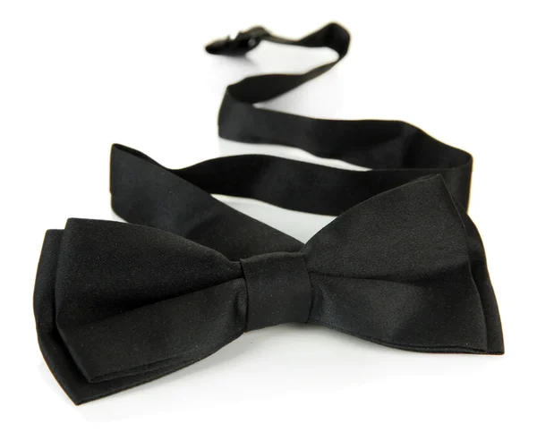 Black bow tie isolated on white — Stock Photo, Image