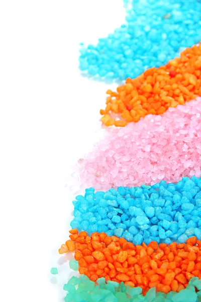 A tengeri só, színes kristályok közelről — Stock Fotó