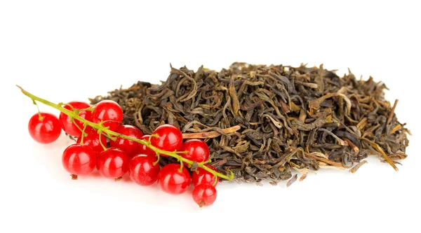 Jagoda suchej herbaty na białym tle — Zdjęcie stockowe