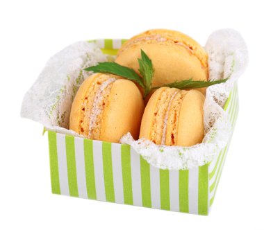 beyaz izole yumuşak macaroons