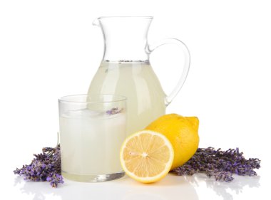 Lavanta limonata, üzerinde beyaz izole