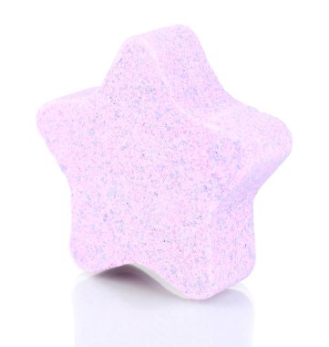 banyo, üzerinde beyaz izole için deniz tuzu