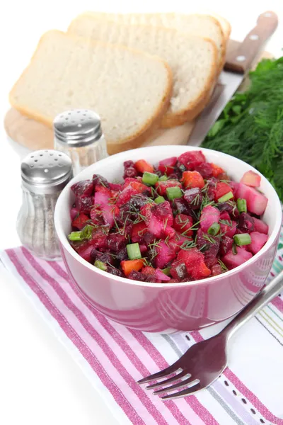 Insalata di barbabietole in ciotola primo piano — Foto Stock