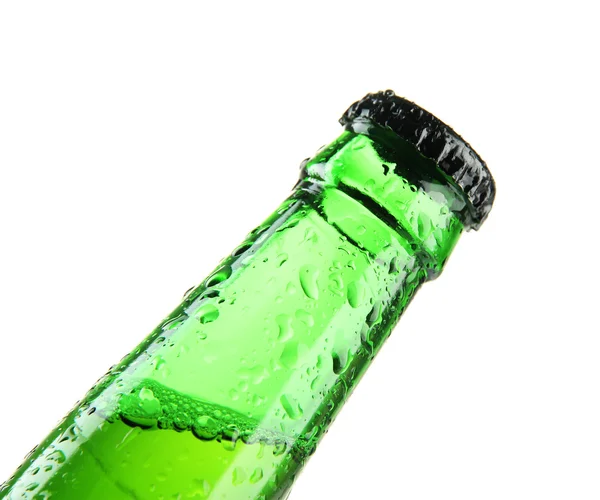 흰색으로 분리 된 맥주 한 병 — 스톡 사진