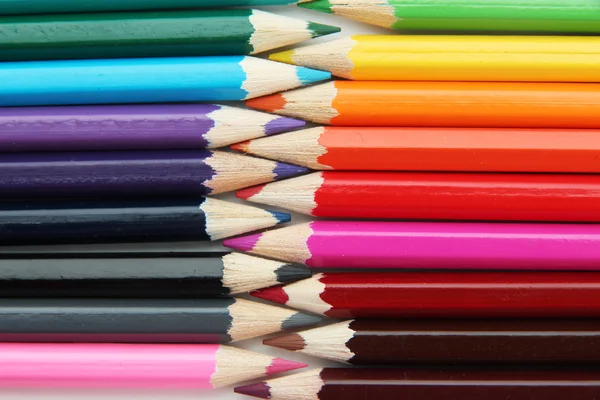 Barevné tužky, zblízka — Stock fotografie