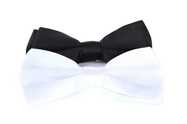 Black and white bow ties isolated on white — Stock Photo, Image