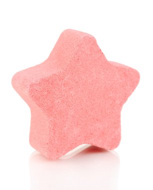 banyo, üzerinde beyaz izole için deniz tuzu