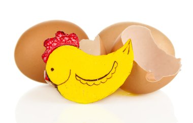 beyaz izole kahverengi yumurta