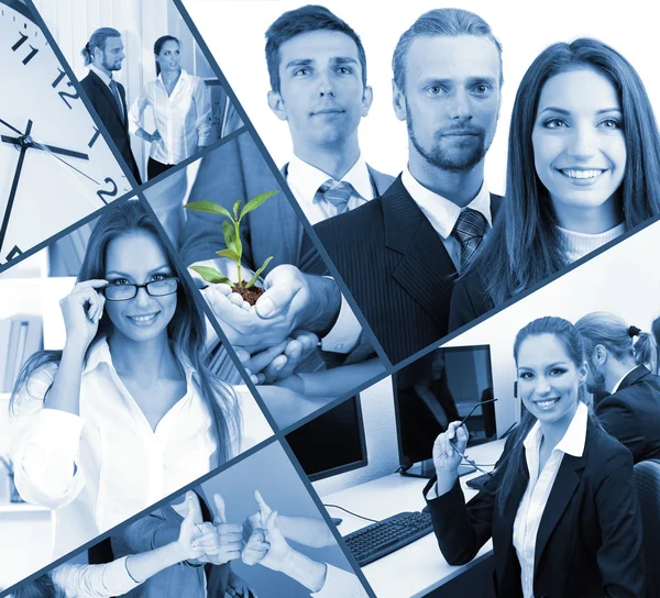 Collage of business partners — Stock Photo, Image