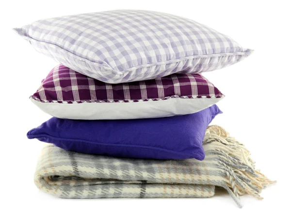 Hill colorful pillows isolated on white — Stock Photo, Image