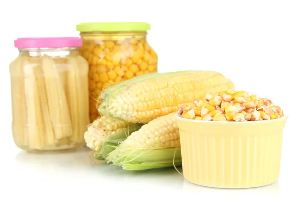 Fresh corn vegetable isolated on white — Stock Photo, Image
