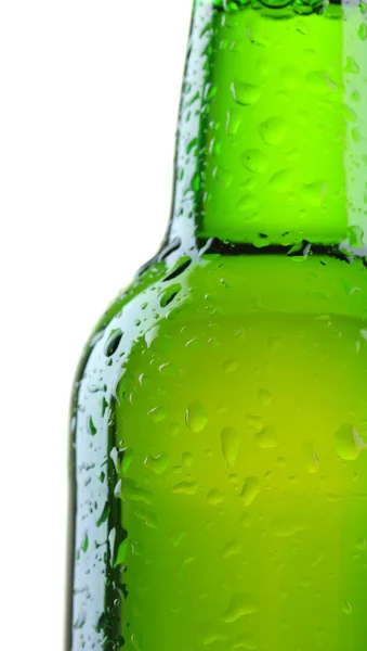 Fles bier geïsoleerd op wit — Stockfoto