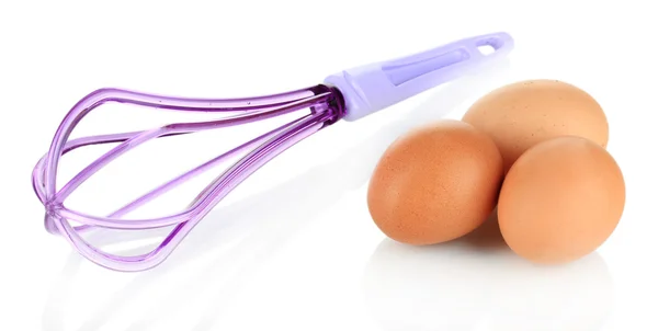 Corolla e uova isolate su bianco — Foto Stock