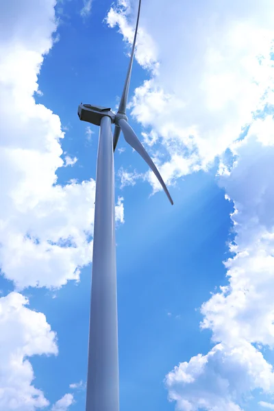 青い空の背景の風車 — ストック写真