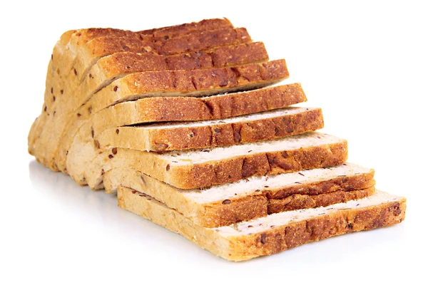 Pão torrado, isolado sobre branco — Fotografia de Stock