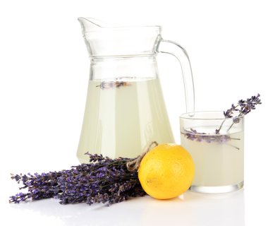 Lavanta limonata, üzerinde beyaz izole