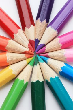 renkli kalemler, yakın çekim
