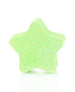 banyo, üzerinde beyaz izole için deniz tuzu