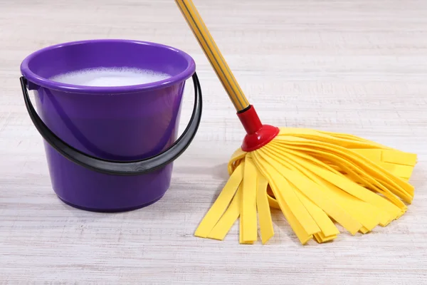 Washing the floor and all floor cleaning — Stock Photo, Image