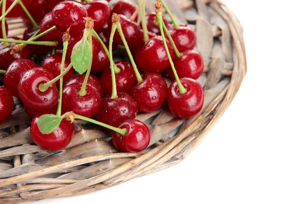 Ripe cherry isolated on white — Stock Photo, Image