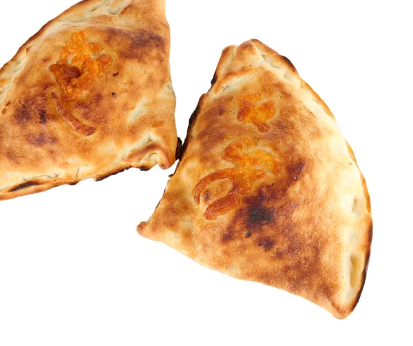 Pizza calzones isolated on white — Stock Photo, Image