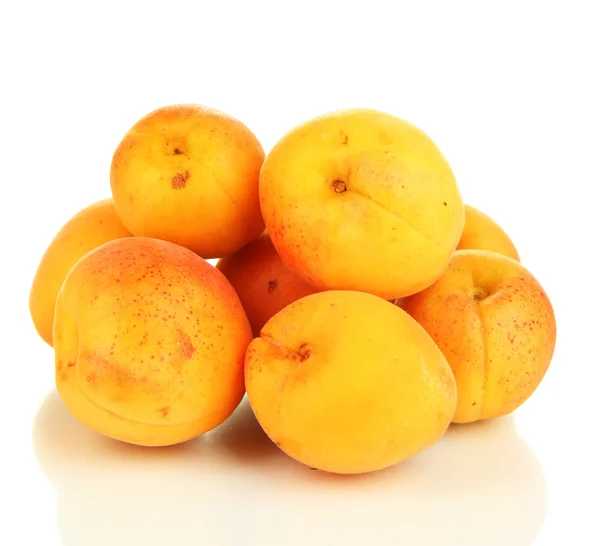 Fresh natural apricot isolated on white — Stock Photo, Image