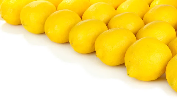 Ripe lemons on white background — Stock Photo, Image