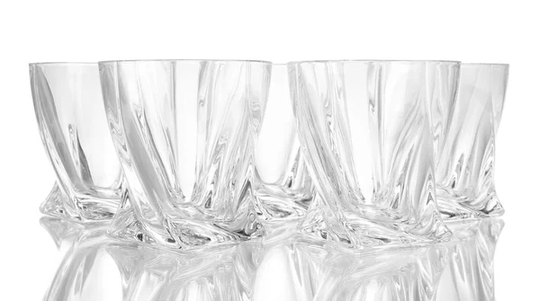 Empty glasses, isolated on white — Stock Photo, Image