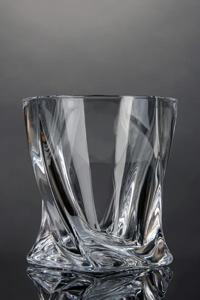 Empty glass, on gray background — Stock Photo, Image