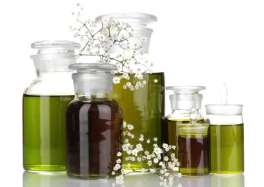 ilaç şişeleri üzerinde beyaz izole