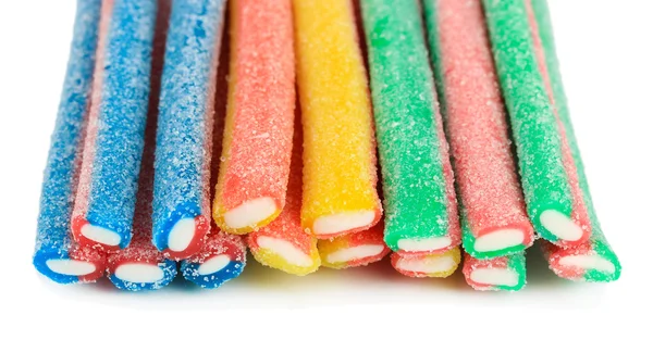 Bonbons à la gelée sucrée isolés sur blanc — Photo