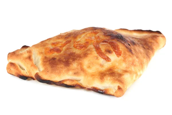 피자 calzone 흰색 절연 — 스톡 사진