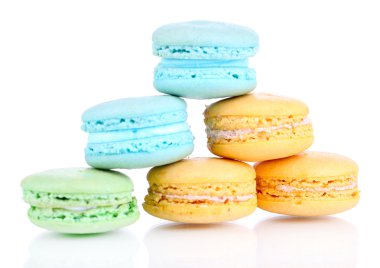 beyaz izole yumuşak macaroons