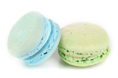 beyaz izole yumuşak macaroons