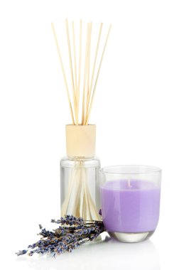 aromatik beyaz izole lavanta kokusu ile ev için sopa