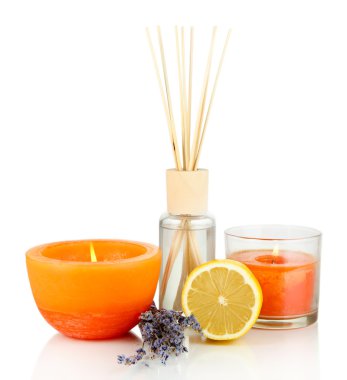 aromatik beyaz izole meyveli koku ile ev için sopa