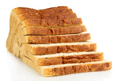 tost ekmeği, beyaz izole