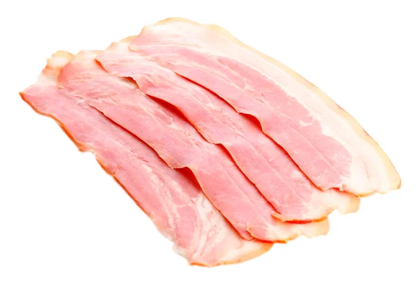 Tasty bacon, isolated on white — Stock Photo, Image