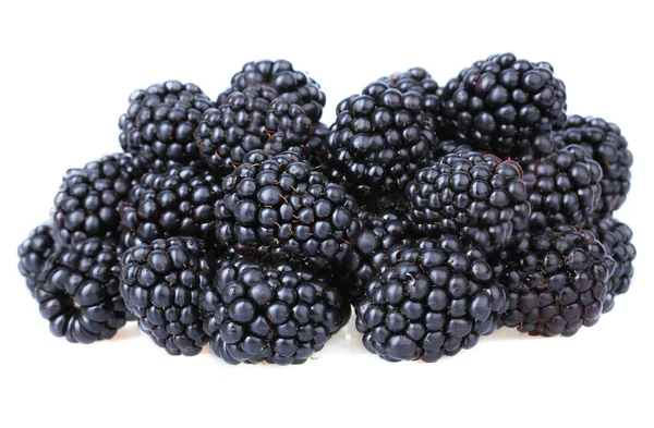 甜黑莓隔离在白色 — 图库照片